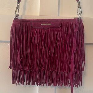Rebecca Minkoff Wine Fringe Crossbody Bag